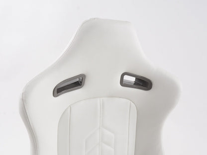 FK Sportsitze Auto Halbschalensitze Set Kunstleder weiß