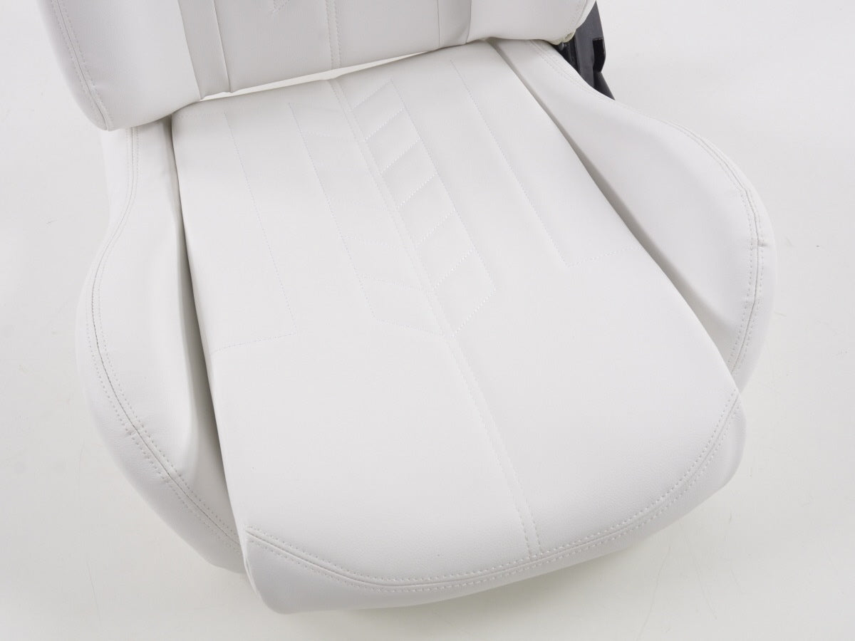 FK Sportsitze Auto Halbschalensitze Set Kunstleder weiß