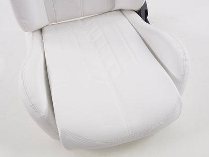 FK Sportsitze Auto Halbschalensitze Set Kunstleder weiß