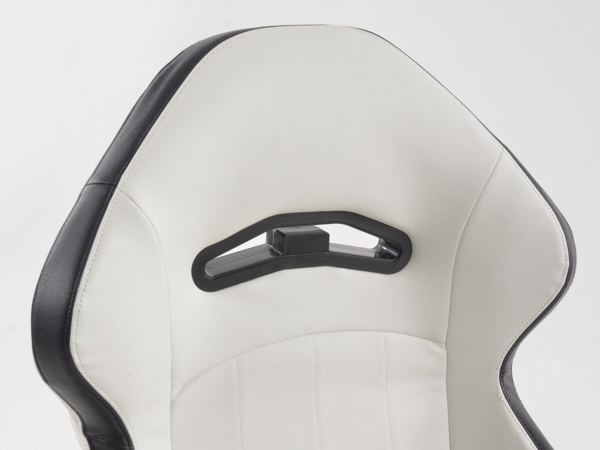 FK Sportsitze Auto Halbschalensitze Set Kunstleder weiß Naht schwarz