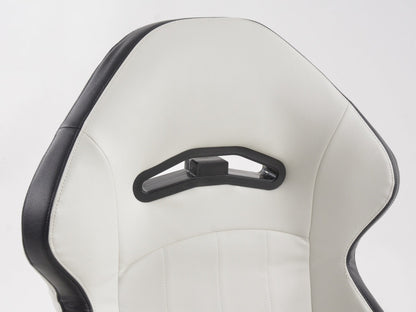 FK Sportsitze Auto Halbschalensitze Set Kunstleder weiß Naht schwarz