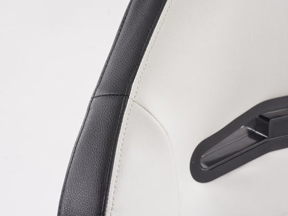 FK Sportsitze Auto Halbschalensitze Set Kunstleder weiß Naht schwarz