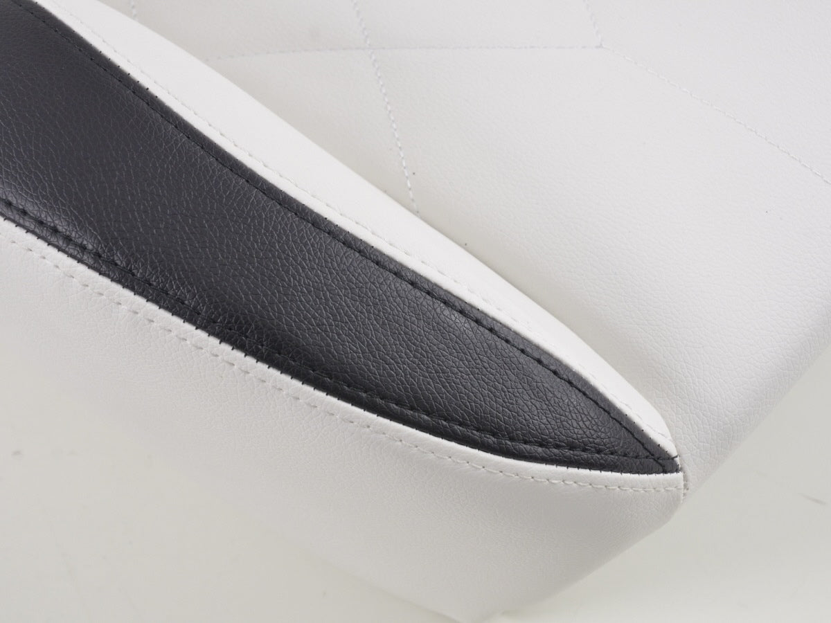 FK Sportsitze Auto Halbschalensitze Set Kunstleder weiß Naht schwarz