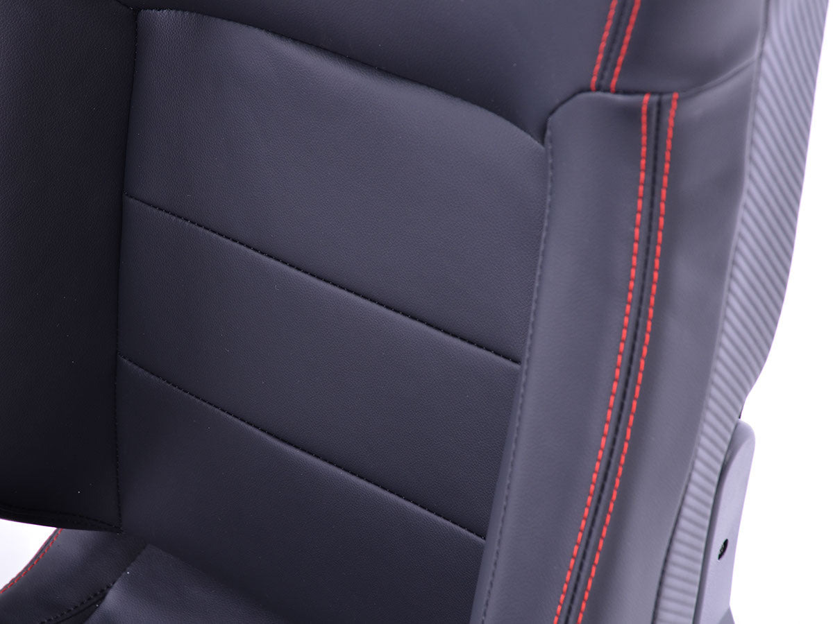 FK Sportsitze Auto Halbschalensitze Set Stuttgart Kunstleder schwarz Carbon-Look