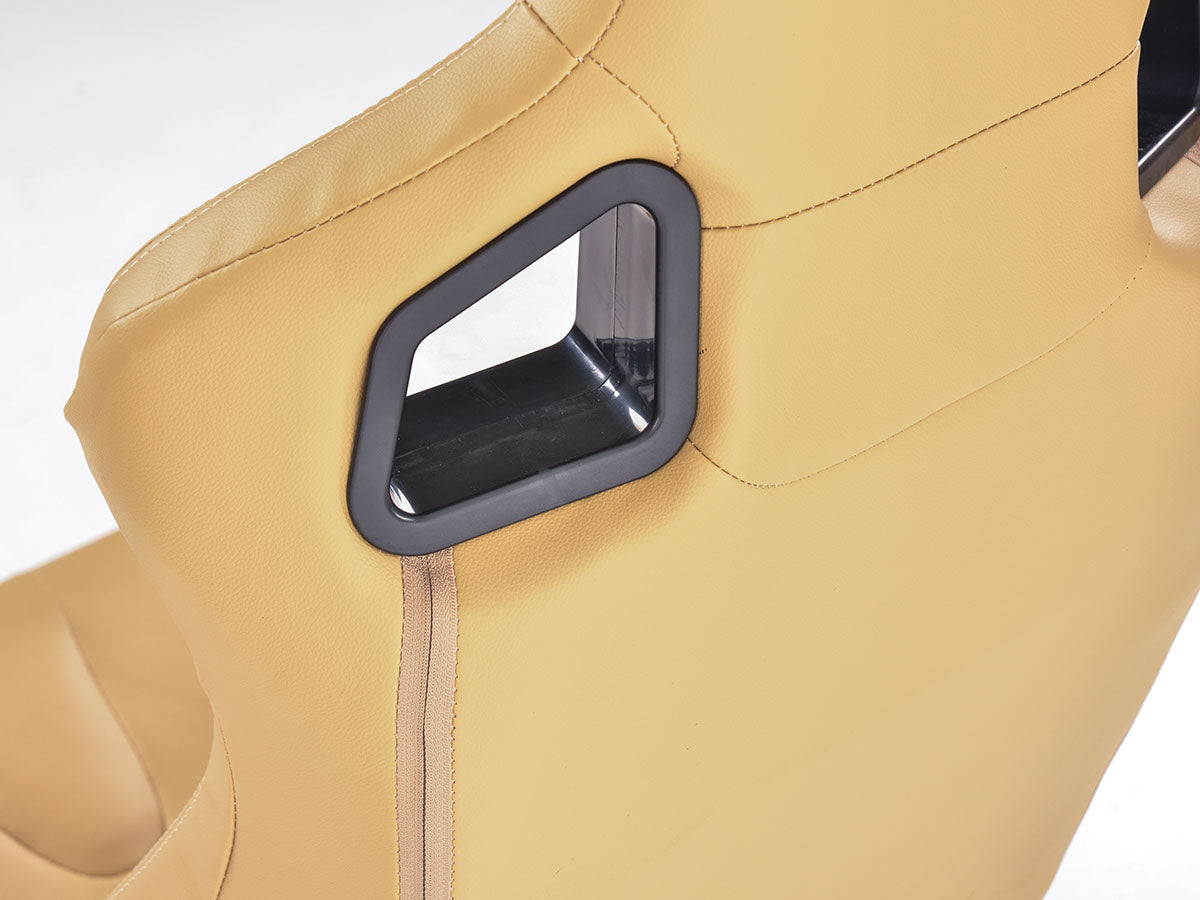 FK Sportsitze Auto Halbschalensitze Set Stuttgart Kunstleder beige
