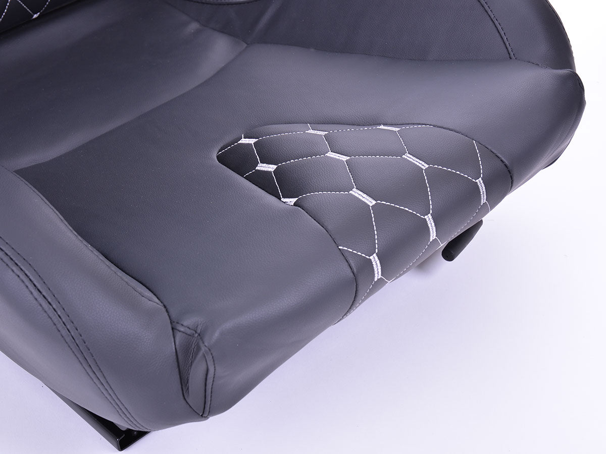 FK Sportsitze Auto Halbschalensitze Set Stuttgart Kunstleder schwarz