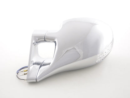 Außenspiegel Sportspiegel Set N-Look manuell verstellbar mit kleinem Blinker chrom Linkslenker