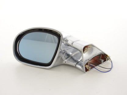 Außenspiegel Sportspiegel Set N-Look manuell verstellbar mit kleinem Blinker chrom Linkslenker