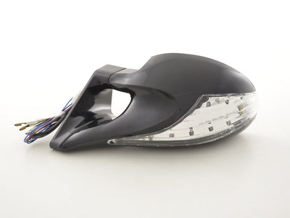 Außenspiegel Sportspiegel Set N-Look 4-polig verstellbar mit großem Blinker schwarz Linkslenker