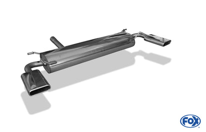 Subaru SVX Endschalldämpfer quer Ausgang rechts/links - 130x50 Typ 52 rechts/links