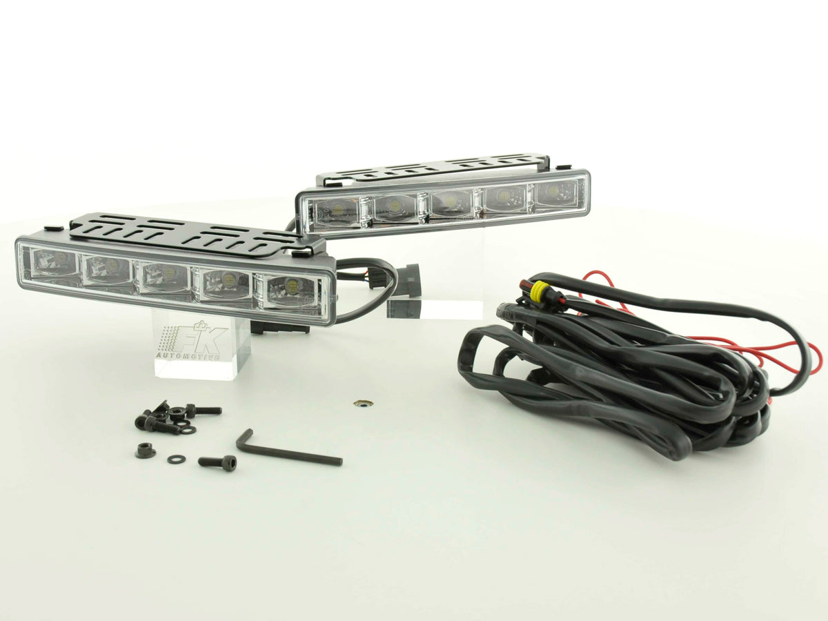 Tagfahrlicht LED mit Schaltrelais universal Set chrom