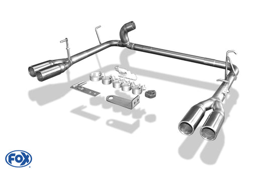 Toyota Landcruiser J20 Endrohrsystem rechts/links - 2x76 Typ 12 rechts/links