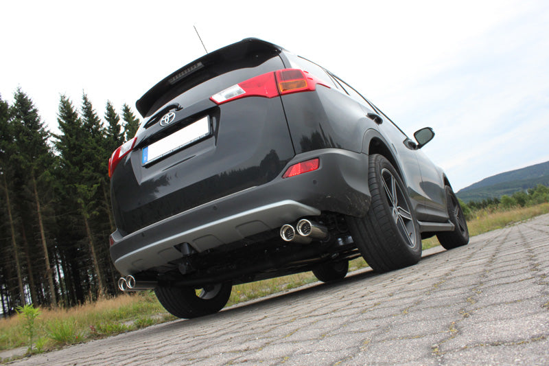 Toyota RAV 4 IV Endrohrsystem rechts/links passend auf FOX-Mittelschalldämpfer - 2x80 Typ 17 rechts/links