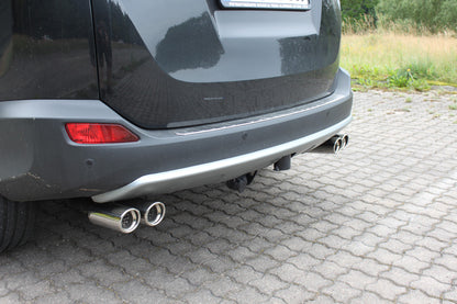 Toyota RAV 4 IV Endrohrsystem rechts/links passend auf FOX-Mittelschalldämpfer - 2x80 Typ 17 rechts/links