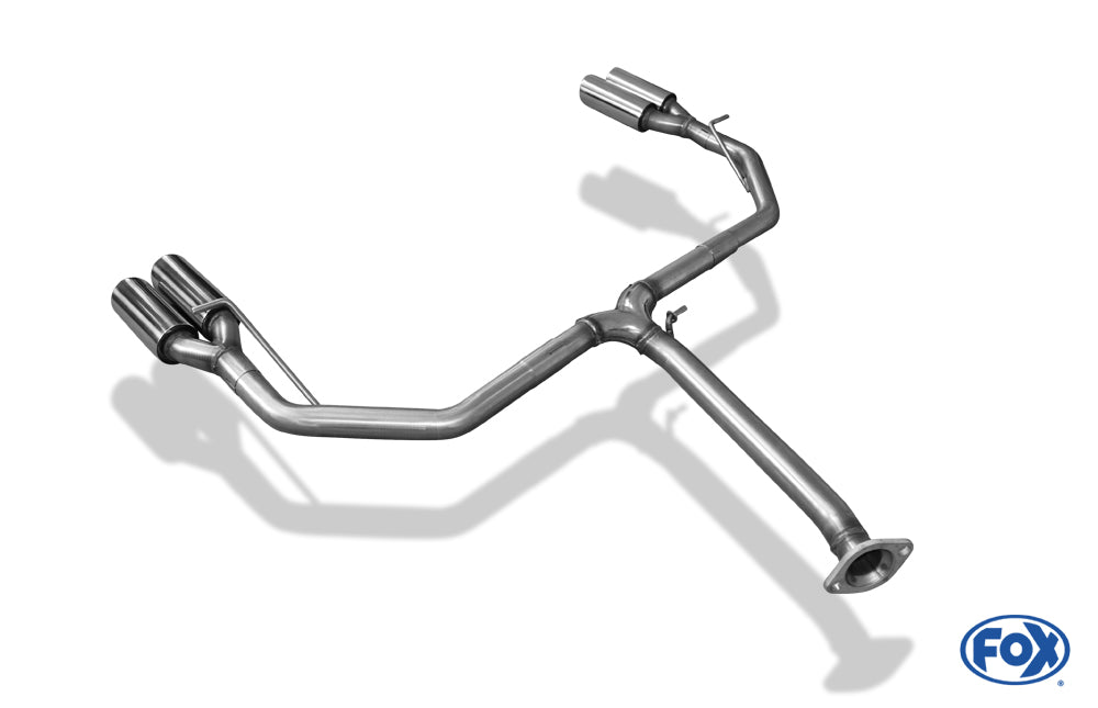 Toyota RAV 4 IV Endrohrsystem rechts/links passend auf FOX-Mittelschalldämpfer - 2x80 Typ 17 rechts/links