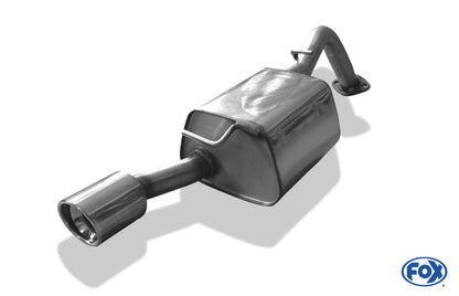 Toyota Yaris XP9 TS Endschalldämpfer einseitig passend an original Stoßstange - 1x90 Typ 17