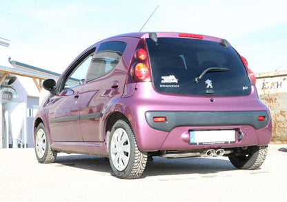 CitroenC1/ Peugeot 107/ Toyota Aygo Endschalldämpfer Ausgang mittig - 2x86x54 Typ 32