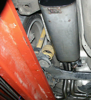 VW Golf IV 3-türig Endschalldämpfer Side Pipe - 130x50 Typ 50 Ausgang auf Fahrerseite