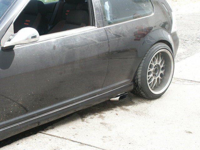 VW Golf IV 3-türig Endschalldämpfer Side Pipe - 130x50 Typ 50 Ausgang auf Fahrerseite
