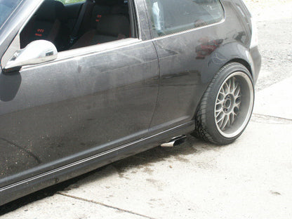 VW Golf IV 3-türig Endschalldämpfer Side Pipe - 130x50 Typ 50 Ausgang auf Fahrerseite
