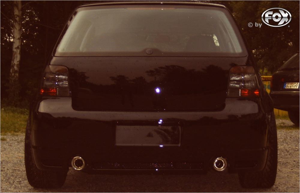 VW  Golf IV Endschalldämpfer Ausgang rechts/links Ø63,5mm - 1x90 Typ 17 rechts/links R32 Design