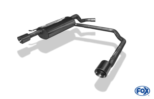 VW  Golf IV Endschalldämpfer Ausgang rechts/links Ø63,5mm - 1x90 Typ 25 rechts/links R32 Design