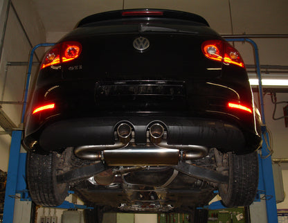 VW Golf V TSI Endschalldämpfer Ausgang mittig R32-Design - 2x90 Typ 16 mittig