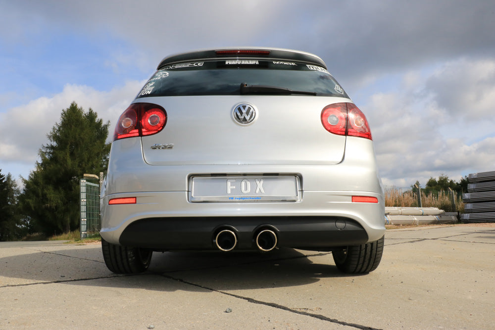 VW Golf V R32 Endschalldämpfer Ausgang mittig - 2x100 Typ 16