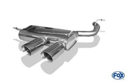 VW Golf V R32 Endschalldämpfer Ausgang mittig - 2x100 Typ 25