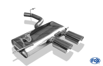 VW Golf V R32 Endschalldämpfer Ausgang mittig - 2x100 Typ 25