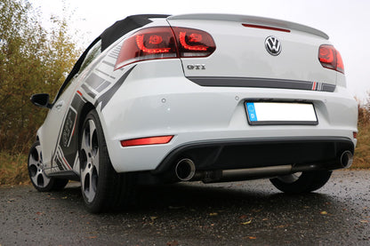 VW Golf 6 GTI + Cabrio Endschalldämpfer Ausgang rechts/links - 1x100 Typ 25 rechts/links