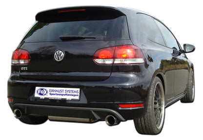 VW Golf VI - GTI-Optik Endschalldämpfer rechts/links - 1x90 Typ 25 rechts/links  GTI-Optik - Passend an die originale Golf 6 GTI-Stoßstange