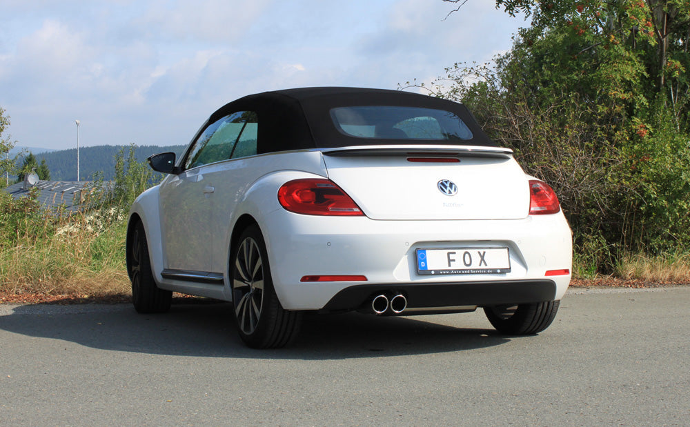 VW Beetle 1,4l - 16 (5C) Coupe & Cabrio - Starre Hinterachse Endschalldämpfer einseitig - 2x90 Typ 16