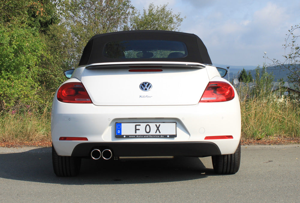 VW Beetle 1,2l - 16 (5C) Coupe & Cabrio - Starre Hinterachse Endschalldämpfer einseitig - 2x90 Typ 16
