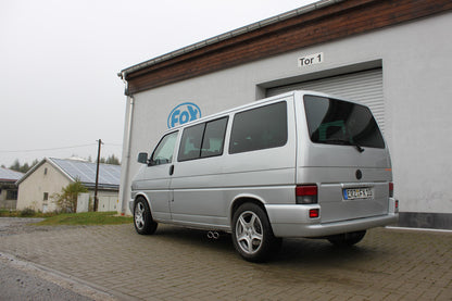 VW T4 - 2,5l TDI Sidepipe bestehend aus End- und Vorschalldämpfer mit Ausgang an der Fahrerseite - 2x106x71 Typ 38