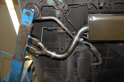 VW T4 - 2,5l TDI Sidepipe bestehend aus End- und Vorschalldämpfer mit Ausgang an der Fahrerseite - 2x106x71 Typ 38