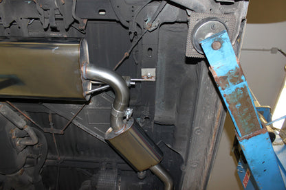 VW T4 - 2,5l TDI Sidepipe bestehend aus End- und Vorschalldämpfer mit Ausgang an der Fahrerseite - 2x106x71 Typ 38