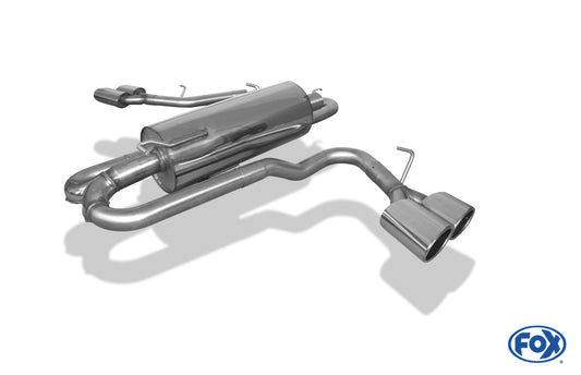 Ford Ranger 2011-08/2015 - 4x4 - Doppelkabine Endschalldämpfer Sidepipe, Ausgang rechts und links am Trittbrett  - 2x115x85 Typ 38 rechts/links