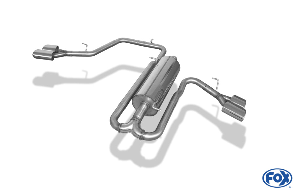 Ford Ranger ab 09/2015 4x4 - Doppelkabine Endschalldämpfer Sidepipe, Ausgang rechts und links am Fahrzeug - 2x115x85 Typ 38 rechts/links