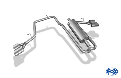 Ford Ranger ab 09/2015 4x4 - Doppelkabine Endschalldämpfer Sidepipe, Ausgang rechts und links am Fahrzeug - 2x115x85 Typ 38 rechts/links