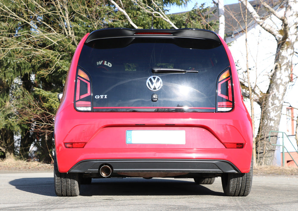 VW UP GTI Endrohrsystem links passend auf originalen oder FOX-Endschalldämpfer - 1x90 Typ 25 links